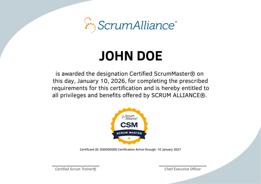 Agile Scrum Master Certificate