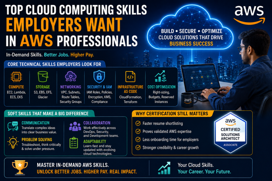 Top Cloud Computing Skills Employers Want in AWS Professionals