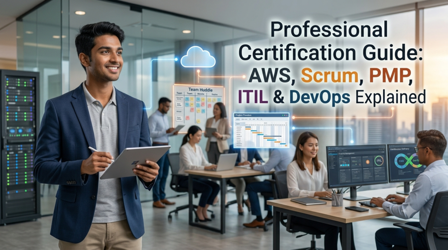 Professional Certification Guide: AWS, Scrum, PMP, ITIL & DevOps Explained